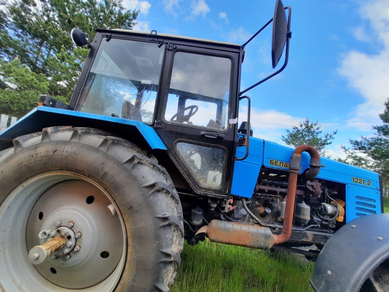 Трактор Беларус 1221.2, государственный регистрационный знак отсутствует, цвет синий, заводской № ма
