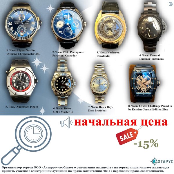 Часы Panerai Luminor Tuttonero (1шт) Основание реализации имущества: Поручение на реализацию арестов